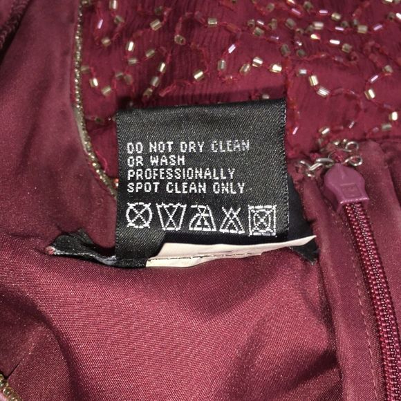 Laurence Kazar Vintage Beaded Dress Red Gold Tulips Long Evening Gown Size 8 - Picture 8 of 9